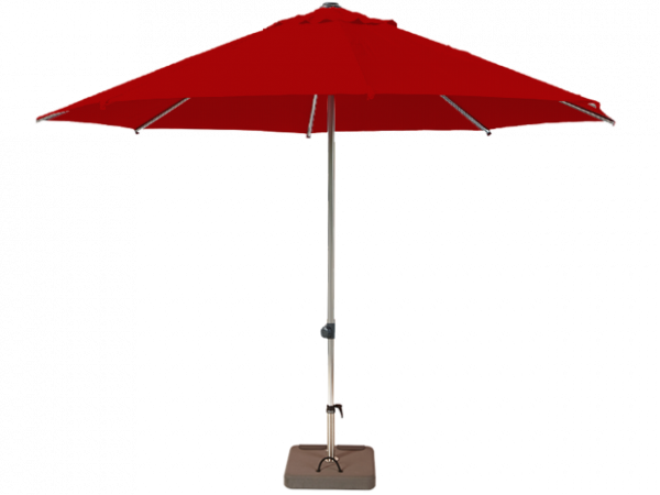 Parasol rond inclinable rouge